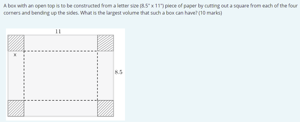 Solved A box with an open top is to be constructed from a | Chegg.com