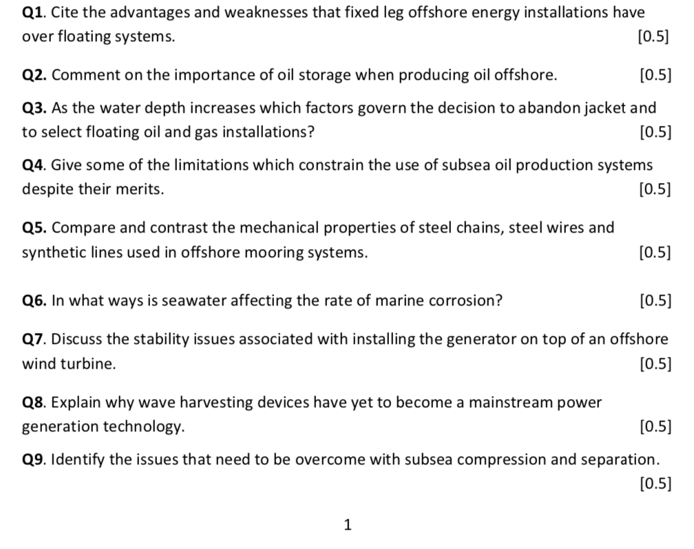 Solved Q1 Cite The Advantages And Weaknesses That Fixed Leg Chegg Com