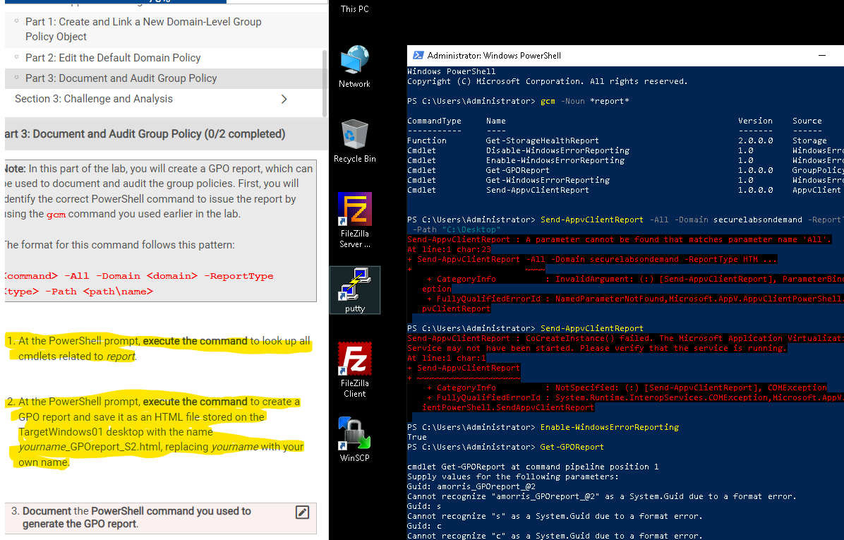 This PC 1. At the PowerShell prompt, execute the | Chegg.com