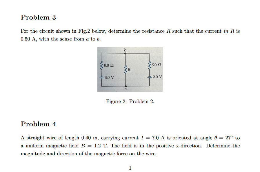 Solved For the circuit shown in Fig.2 below, determine the | Chegg.com