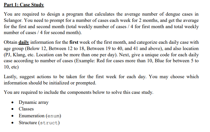 Part 1: Case Study You are required to design a | Chegg.com
