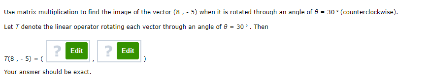 Solved Use matrix multiplication to find the image of the | Chegg.com