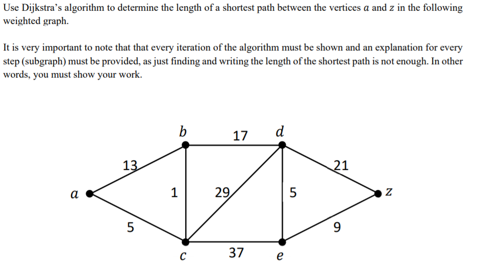 Solved Use Dijkstra's algorithm to determine the length of a | Chegg.com