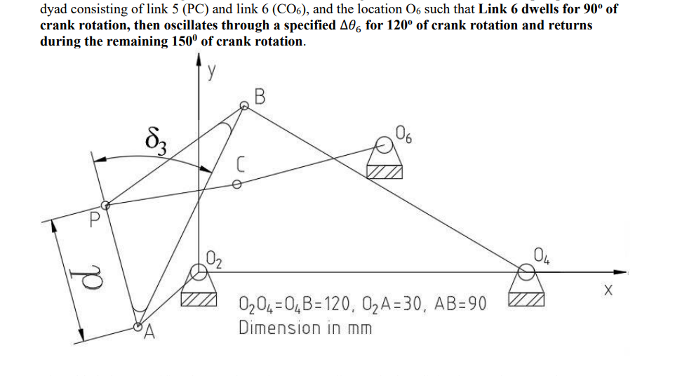 dyad consisting of link 5 (PC) and link 6 (CO6), and | Chegg.com