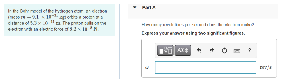 Solved In the Bohr model of the hydrogen atom, an electron | Chegg.com