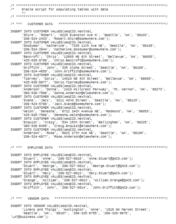 Solved 1. Write a SQL statement to list LastName, FirstName, | Chegg.com