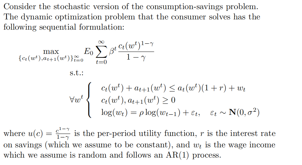 Solved Consider The Stochastic Version Of The | Chegg.com