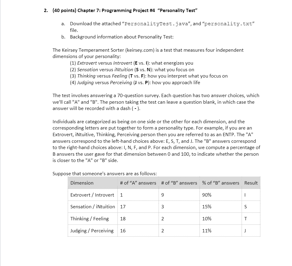 keirsey temperament test