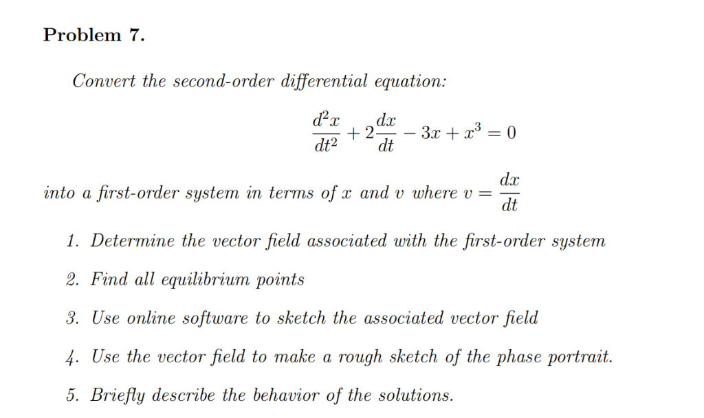 differential equation systems matrix