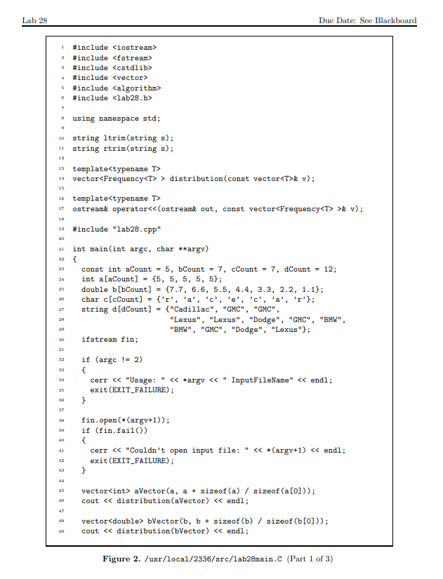 solved a. using just the stub code for next() and ... Lab 28 Due Date: See Blackboard Source File: | Chegg.com