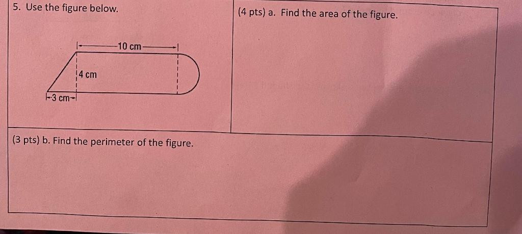 find the perimeter of the figure 14 cm