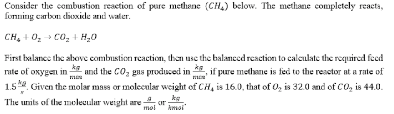 Solved Consider the combustion reaction of pure methane | Chegg.com