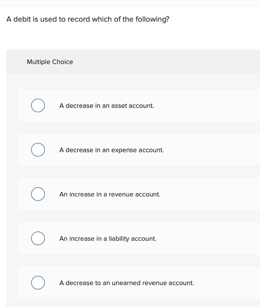 solved-a-credit-is-used-to-record-an-increase-in-which-of-chegg