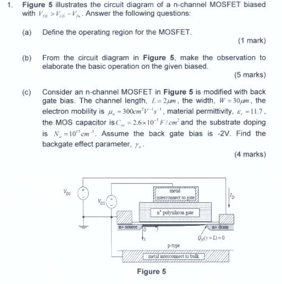 Solved 1 Figure 5 Illustrates The Circuit Diagram Of A N Chegg Com