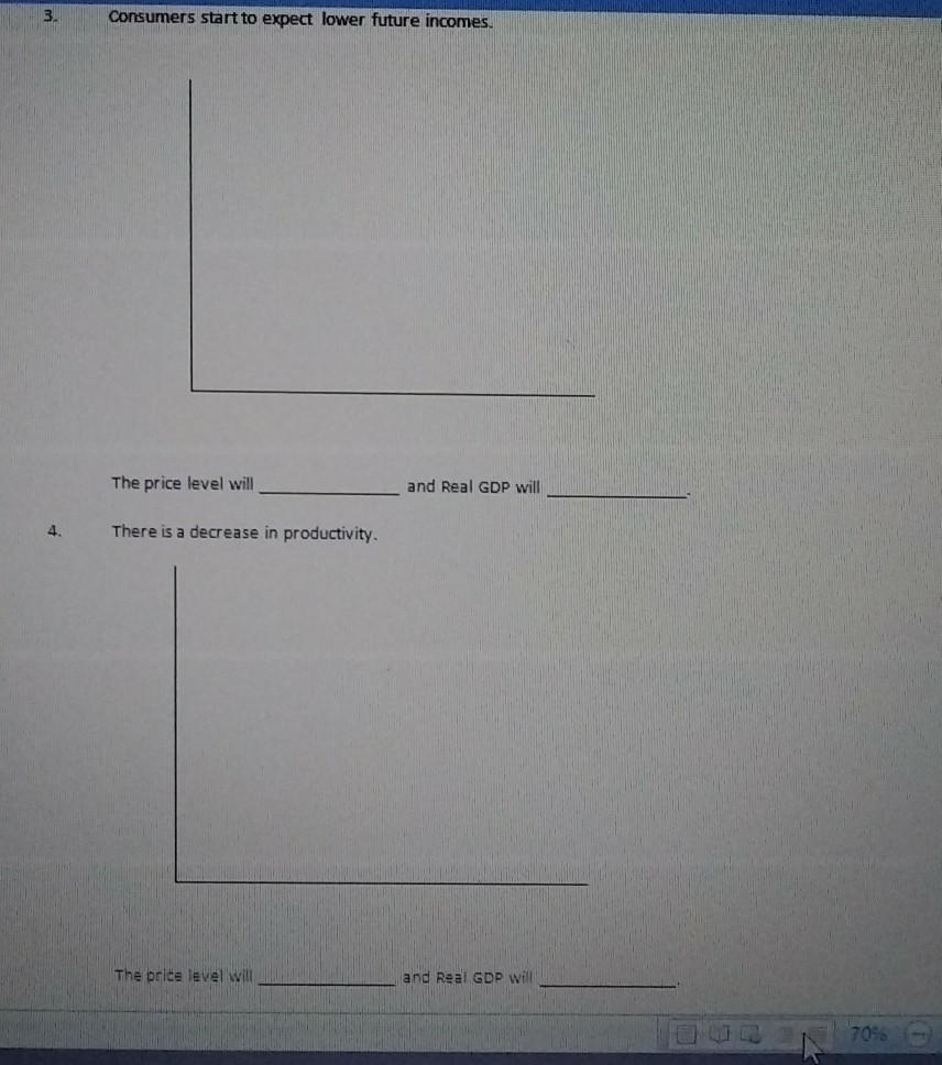 Solved 1.There is a decrease in wealth The price level will | Chegg.com