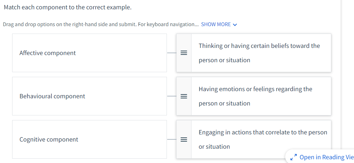 Solved Match each component to the correct example. Drag and | Chegg.com