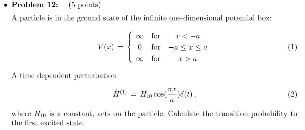 Solved A particle is in the ground state of the infinite | Chegg.com