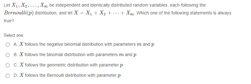 Solved Let X1, X2, ..., Xm Be Independent And Identically | Chegg.com