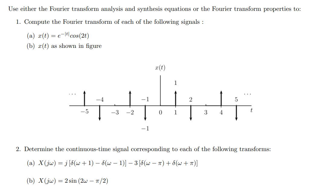 Solved Use either the Fourier transform analysis and | Chegg.com