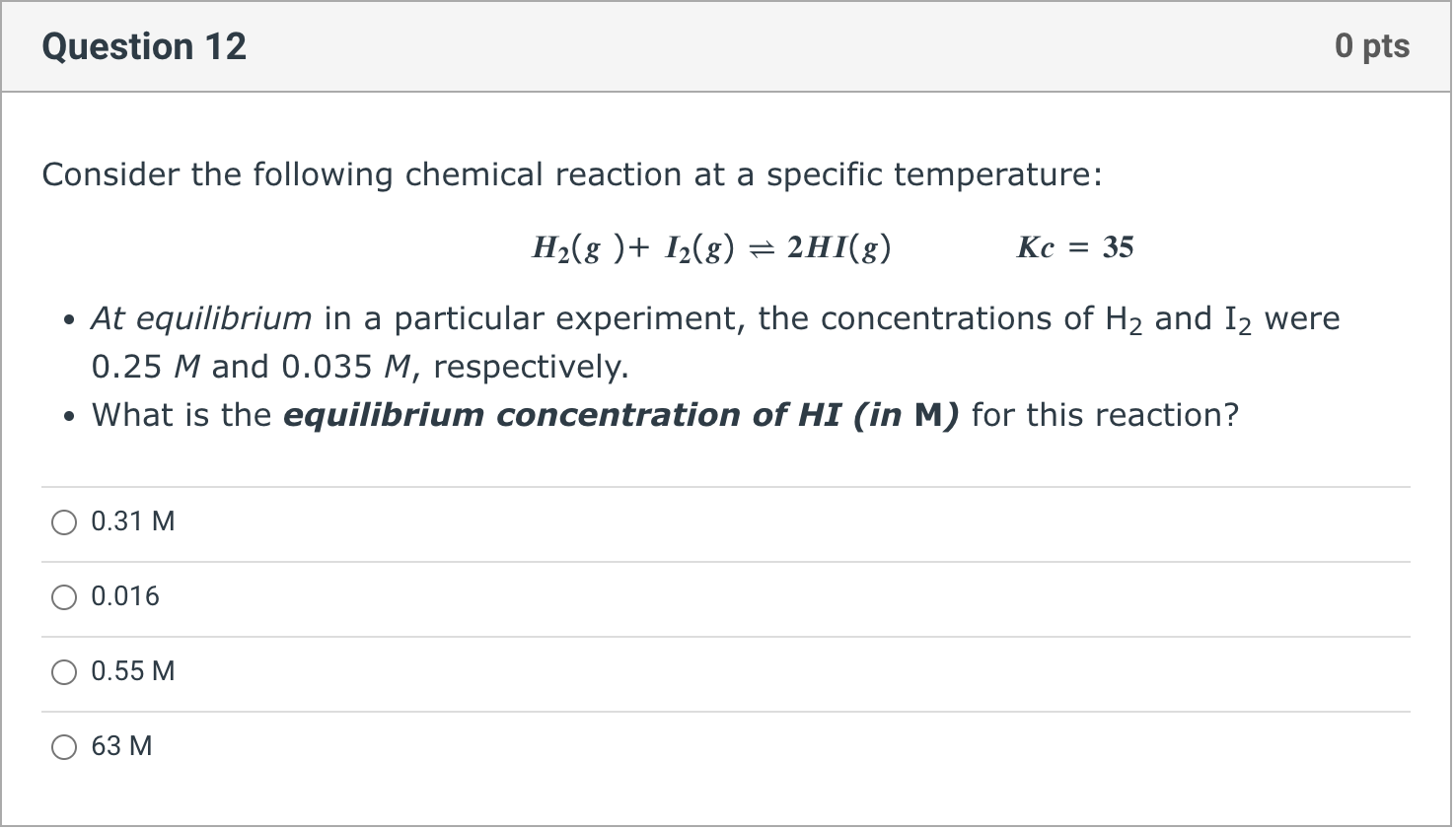 Solved Consider the following chemical reaction at a | Chegg.com