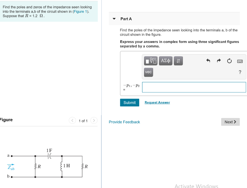 Solved Find the poles and zeros of the impedance seen | Chegg.com