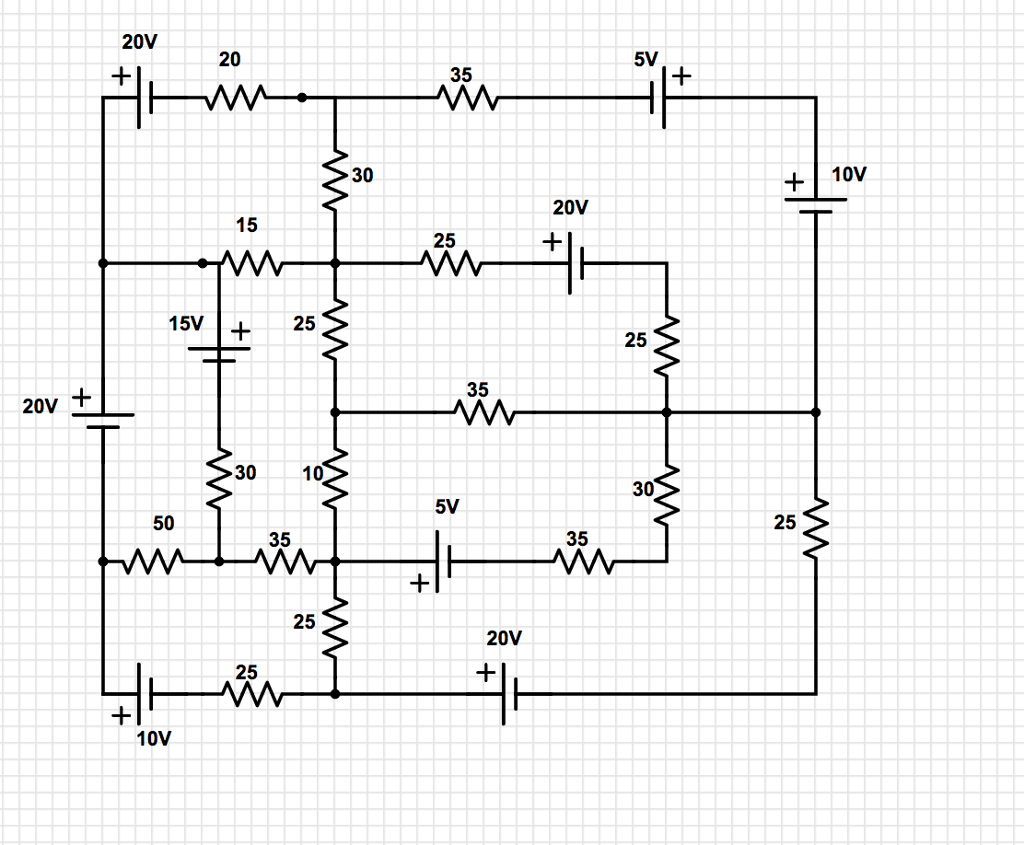 Solved Determine The Current For The Following Loops In The | Chegg.com