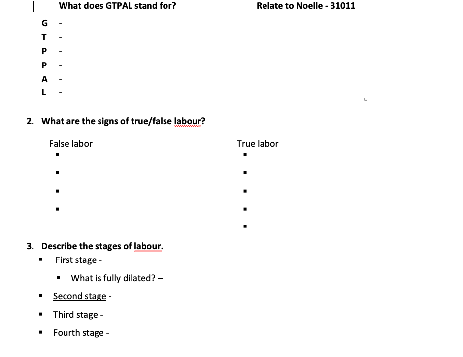 Solved Noelle St. Clair, 32 years old, GTPAL 31011, is 38