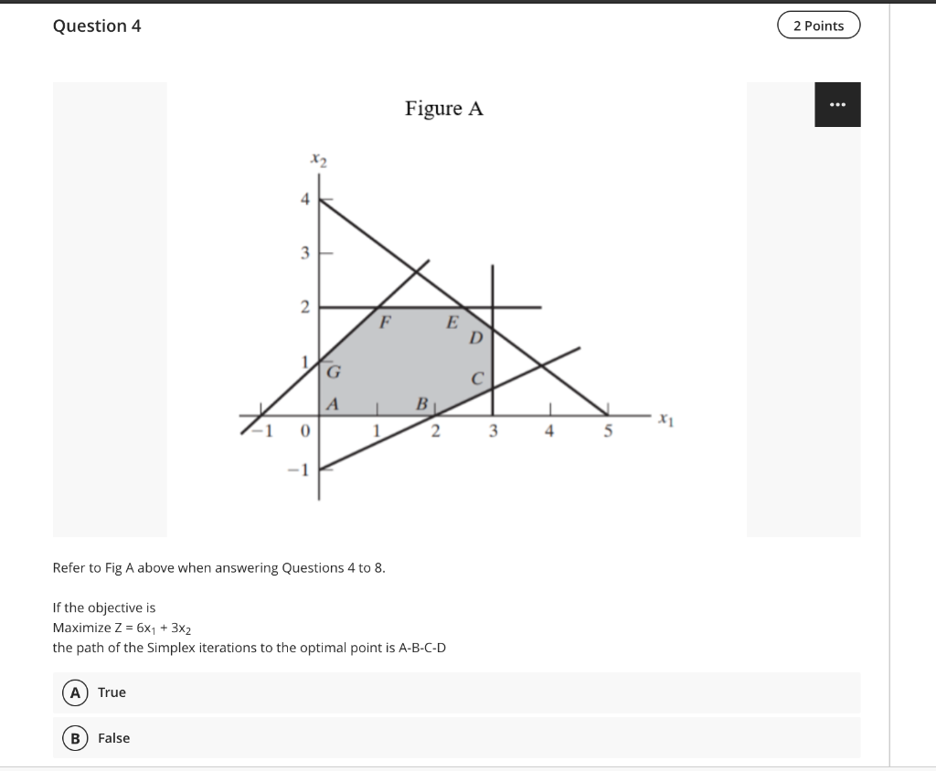 Solved Question 4 2 Points ... Figure A 4 3 2. F E D G A 1 B | Chegg.com