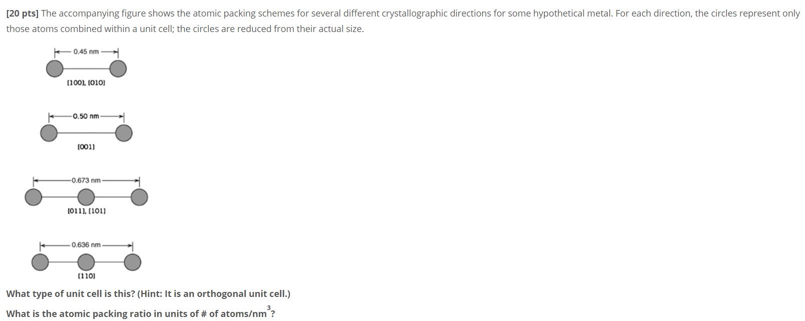 Solved To what crystal system does this unit cell belongs | Chegg.com