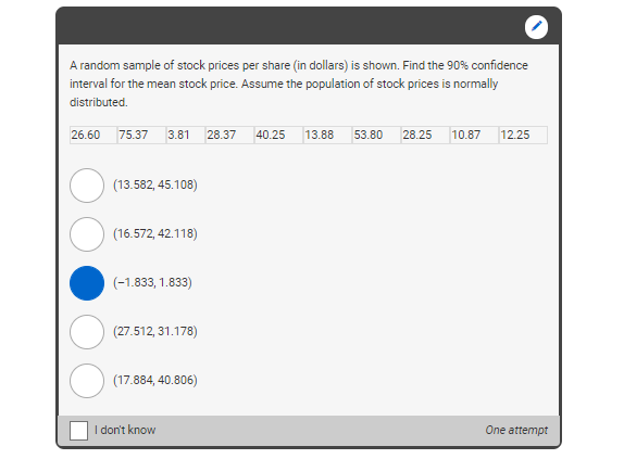 solved-a-random-sample-of-stock-prices-per-share-in-dollars-chegg