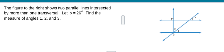 Solved The figure to the right shows two parallel lines | Chegg.com