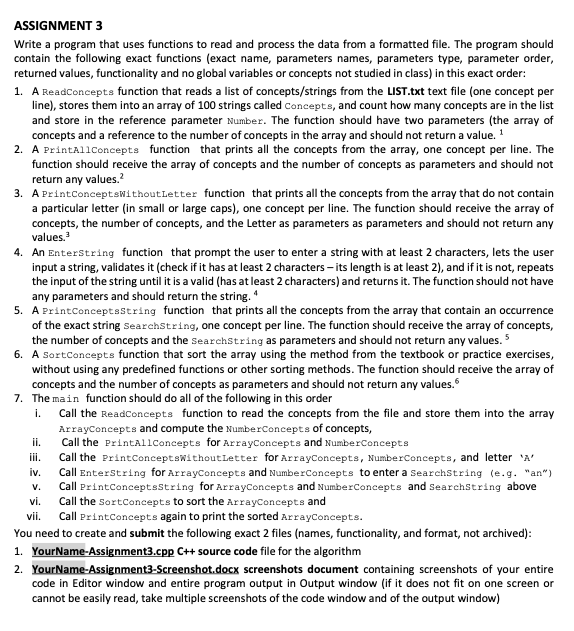 ASSIGNMENT 3 Write a program that uses functions to | Chegg.com