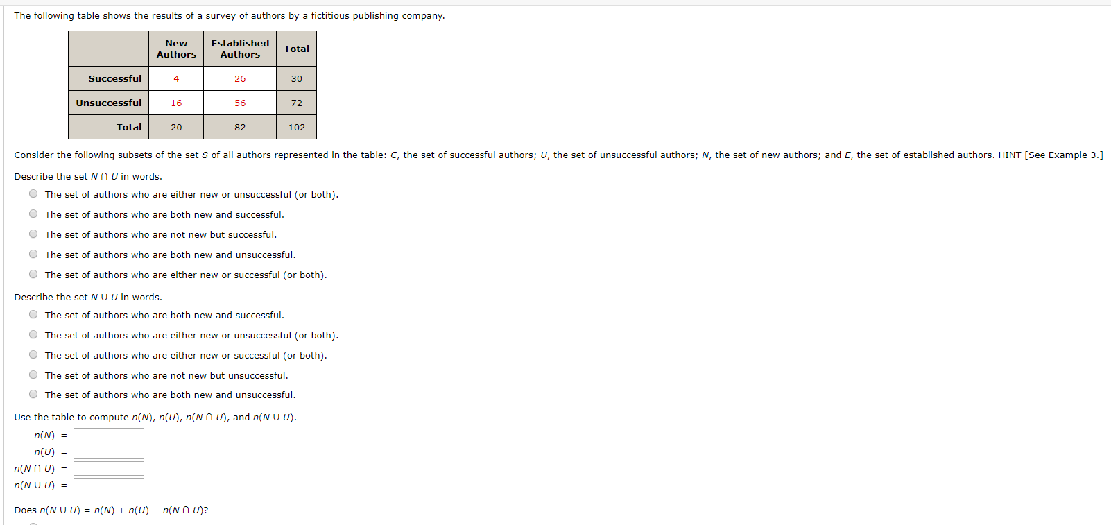 Solved The Following Table Shows The Results Of A Survey Chegg Com