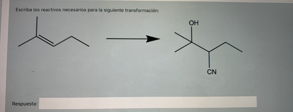 Solved Escriba Los Reactivos Necesarios Para La Siguiente 