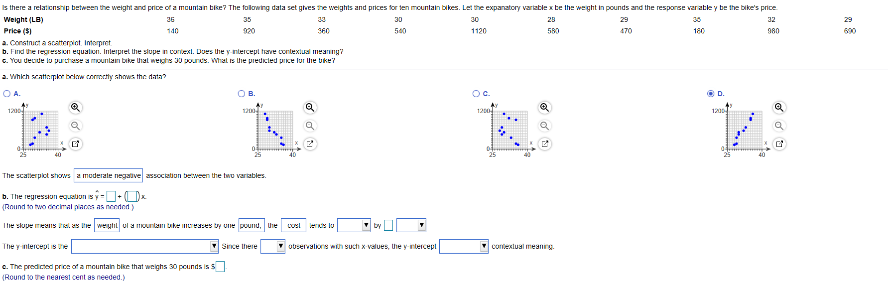 Solved 29 690 Is there a relationship between the weight and