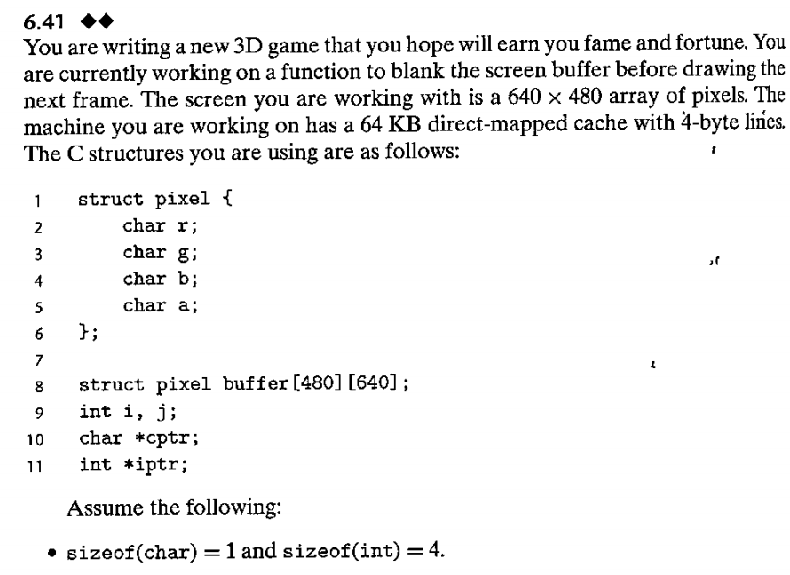 Solved 6.41 You are writing a new 3D game that you hope will | Chegg.com