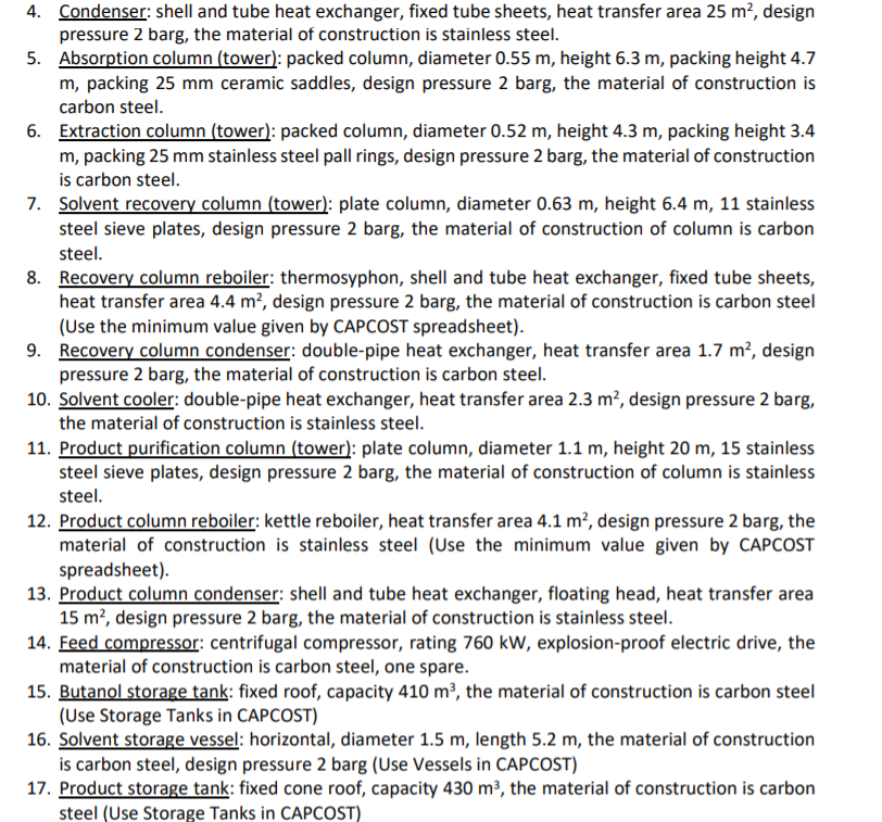 Solved 1. Butanol vapouriser kettle type reboiler, heat