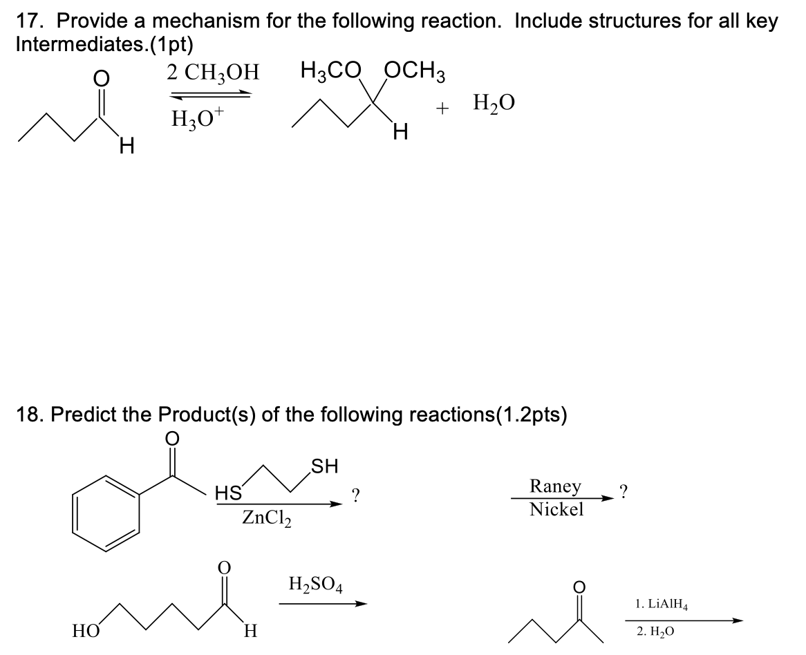 Solved 17. Provide a mechanism for the following reaction. | Chegg.com