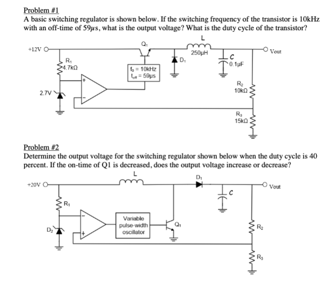 Solved Problem \1 A basic switching regulator is shown