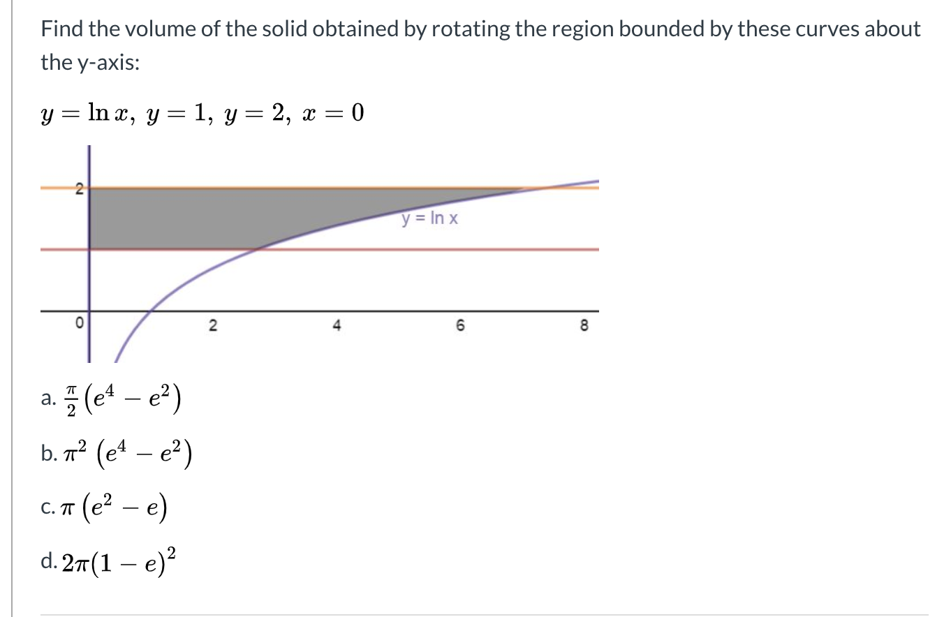 volume bounded by curves calculator