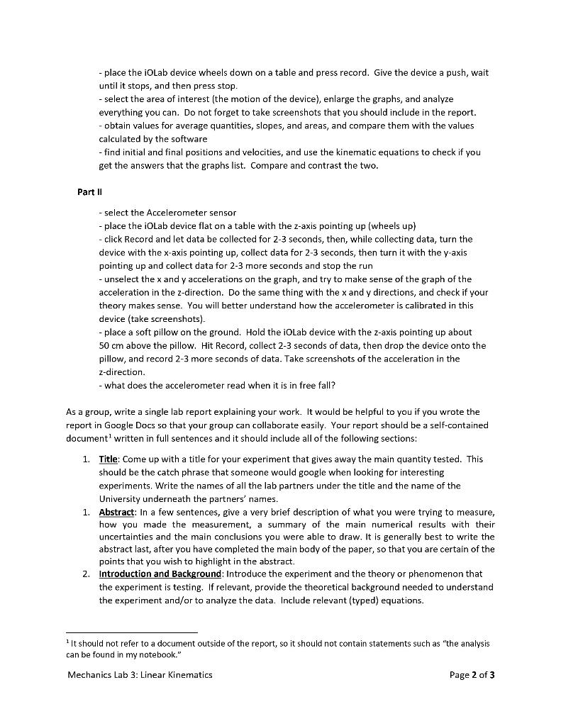 I need help with a lab report (Mechanics Lab 3: | Chegg.com