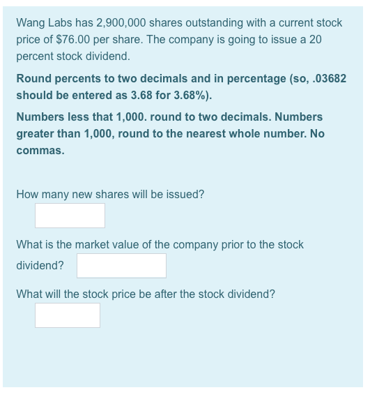 Wang Labs Has 2 900 000 Shares Outstanding With A Chegg Com