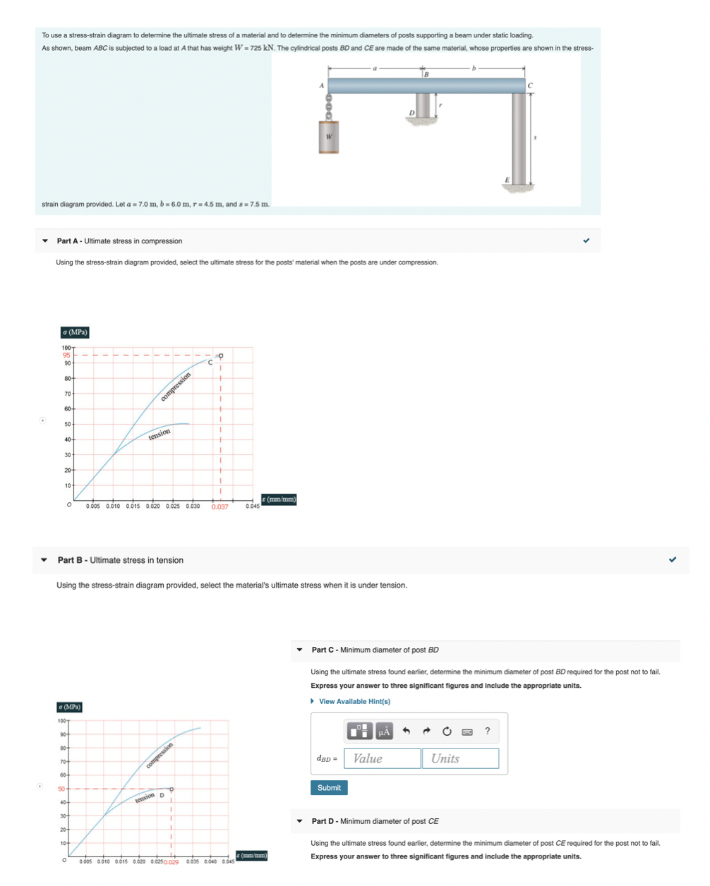 Solved To use a stress-strain diagram to determine the | Chegg.com