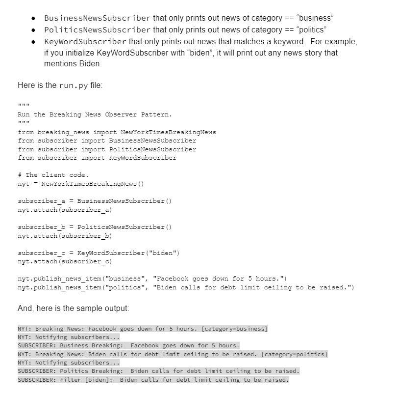 Solved Part 2: Breaking News App For Part 2, you are going | Chegg.com