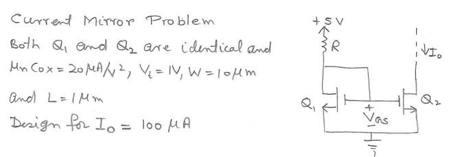 Solved Current Mirror Problem Both Q1 and Q2 are identical | Chegg.com