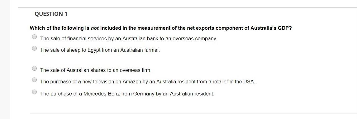 Solved QUESTION 1 Which Of The Following Is Not Included In | Chegg.com