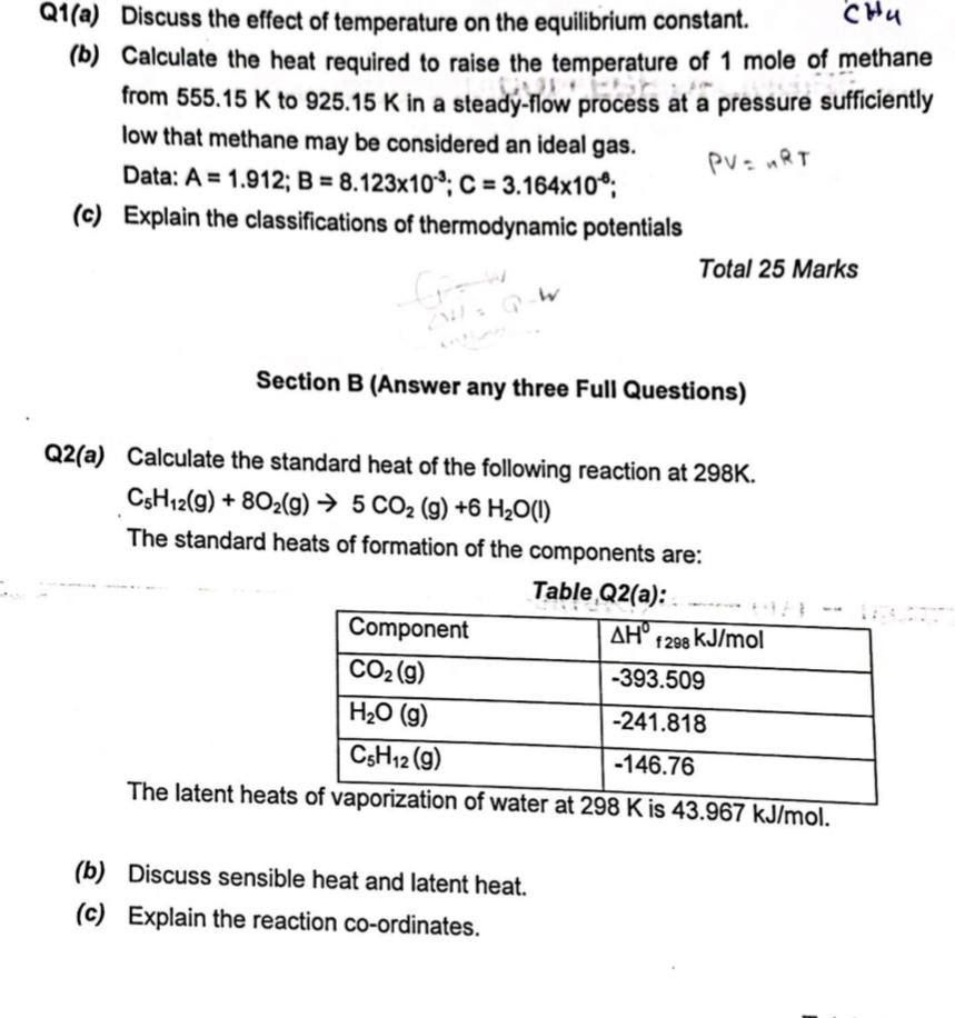 Q1(a) Discuss The Effect Of Temperature On The | Chegg.com