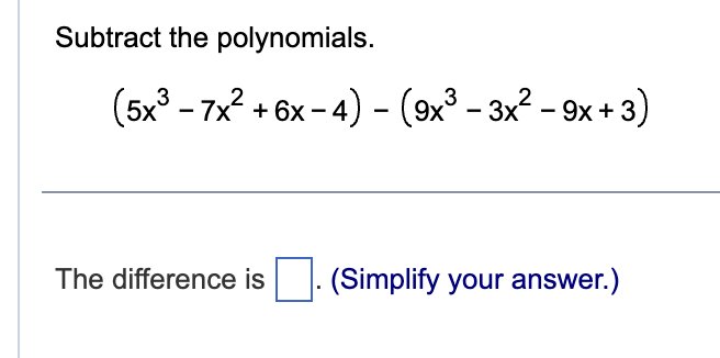 Solved Subtract the | Chegg.com