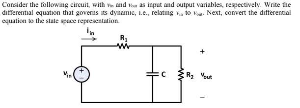 Solved Consider The Following Circuit, With Vin And Vout 