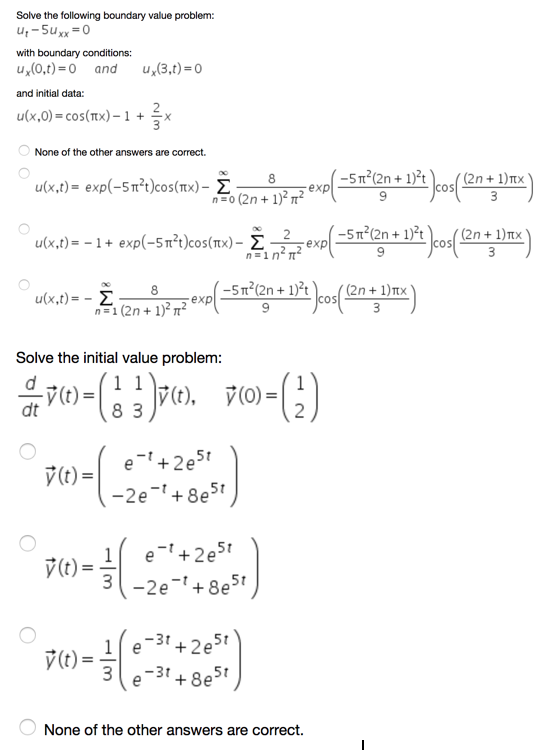 Solved Solve The Following Boundary Value Problem: U, -5 Uxx | Chegg.com